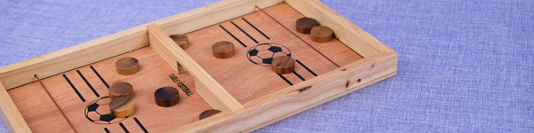 Table à élastique en bois - football - palet - jeu en bois